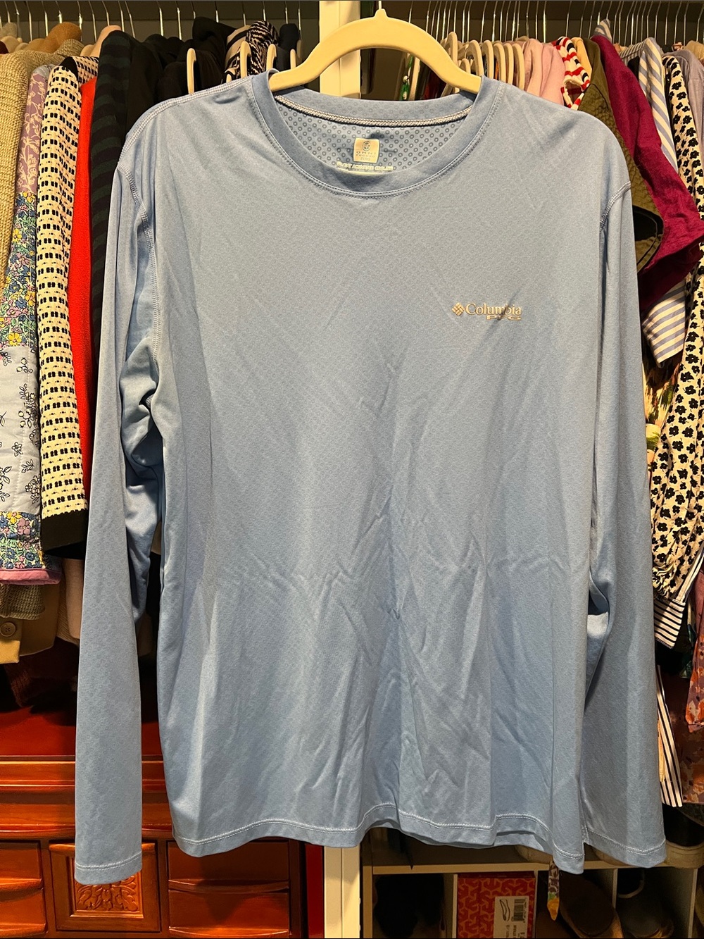 Columbia Men’s Long Sleeve Performance Shirt - Light Blue